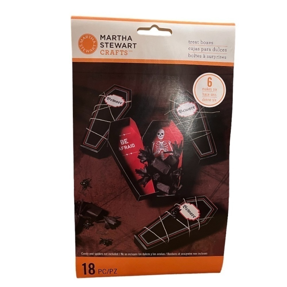 Martha Stewart Halloween Coffin Treat Box Kit (makes 6)